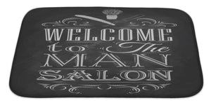 Poster Barbershop Welcome To The Man Sal Bath Mat, Microfiber, Foam With Non Skid Backing, 34"x21", GN10909 - gaudely