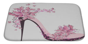 Shoes On A High Heel Decorated With Butt Bath Mat, Microfiber, Foam With Non Skid Backing, 34"x21", GN18196 - gaudely