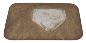 Home Plate Baseball Bath Mat, Microfiber, Foam With Non Skid Backing, 34"x21", GN3597 - gaudely