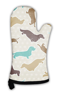 Oven Mitt, Dachshunds Varieties Pattern - gaudely