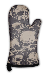 Oven Mitt, Grunge Skulls - gaudely