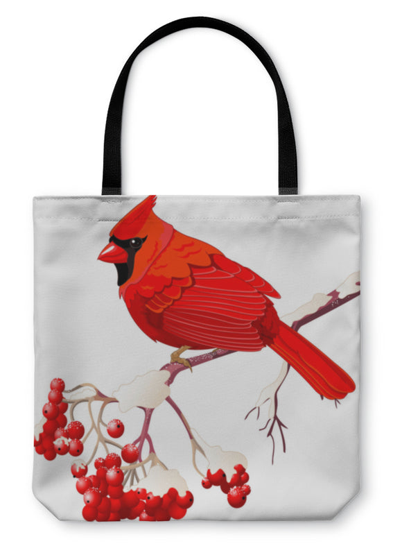 Tote Bag, Red Cardinal Bird - gaudely
