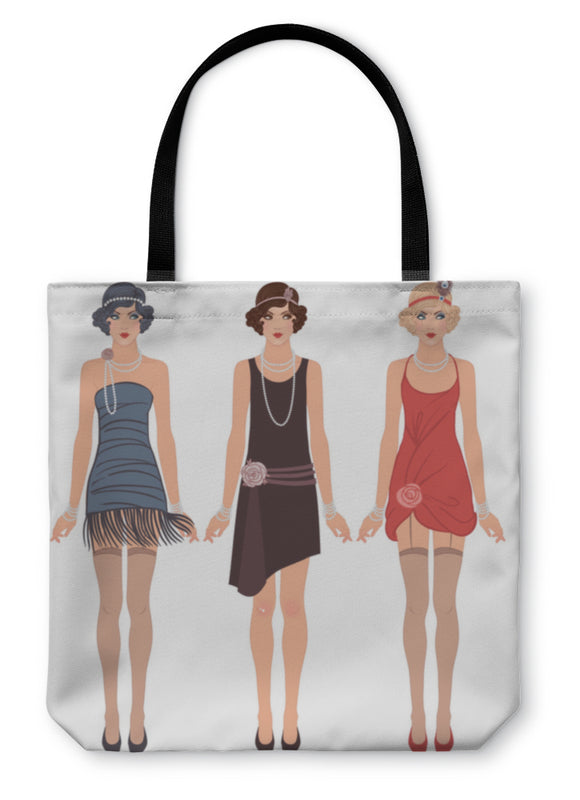 Tote Bag, Three Young Flapper Women Of 1920s - gaudely