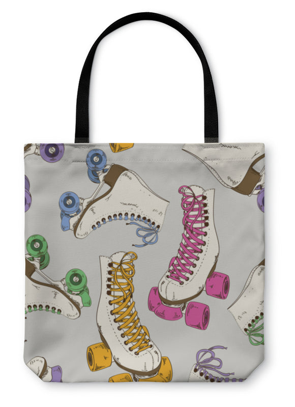 Tote Bag, Pattern With Roller Skates - gaudely
