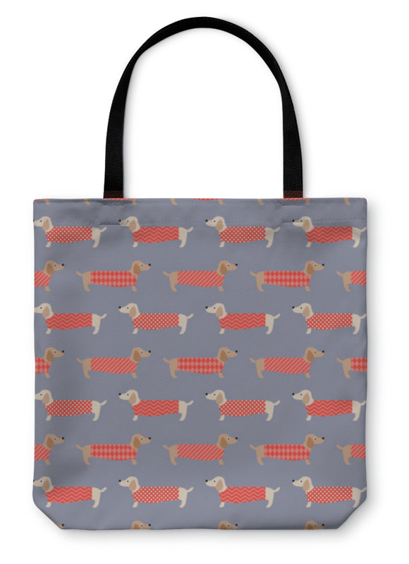 Tote Bag, Dachshund Dogs Pattern - gaudely