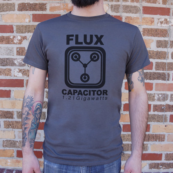 Mens Flux Capacitor 1.21 Gigawatts T-Shirt - gaudely
