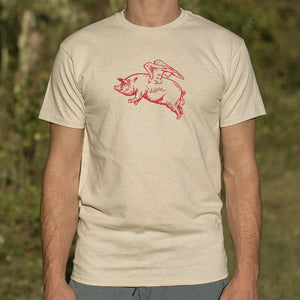 Mens Flying Pig T-Shirt - gaudely