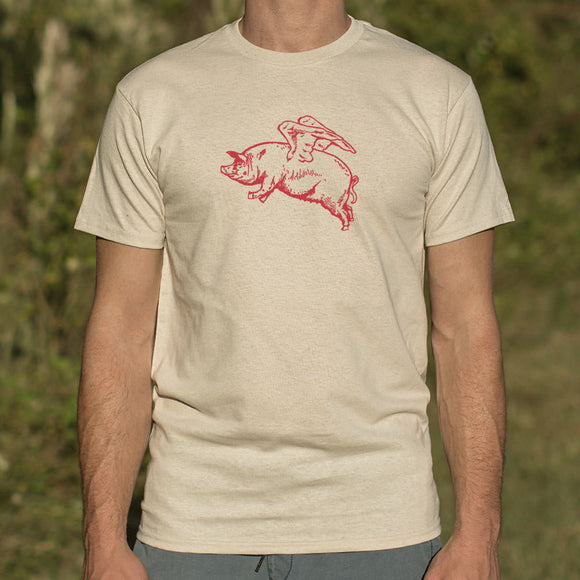 Mens Flying Pig T-Shirt - gaudely