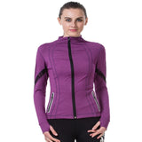 Women Yoga Jacket Fitness Running Shirt For Women Sportswear Elastic Tight Gym Roupa de Academia Zipper Fitness Clothes - gaudely