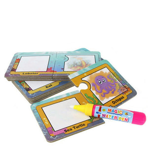 Children Educational toys Water Draw Card Drawing Board Graffiti Small Panel Birthday Present Drawing book - gaudely