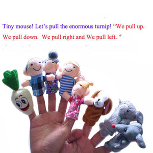 8pc Finger Puppets baby toy Cartoon Animal family Puppet Toys for children kidsfinger puppet baby girls boys gift - gaudely