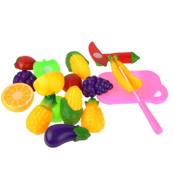 11PC children Pretned play toy Cutting Fruit Vegetable Pretend Play Children Kid Educational Toys for kids kitchen toy - gaudely