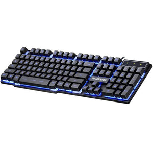 USB Wired 3 Colors LED Backlight Multimedia PC Gaming Keyboard  LED backlighting Keyboard Gamer Keyboard For CS High-End #201 - gaudely