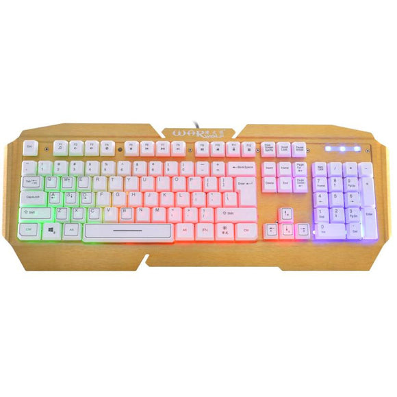 Standard Keyboard  USB Wired Illuminated Colorful LED Backlight Metal Gaming Keyboard For CS Gamer HIgh Quality Gift #201 - gaudely