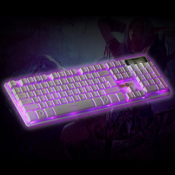 Gaming Keyboard For CS USB Wired 3 Colors Crack Illuminated LED Backlight Multimedia PC Gaming Keyboard Gamer High Quality #202 - gaudely