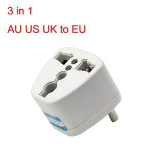 Universal 3 in 1 AU US UK to EU AC Power Plug Travel Adapter US to EU Outlet Converter Socket Charger Adapter Converter#25 - gaudely