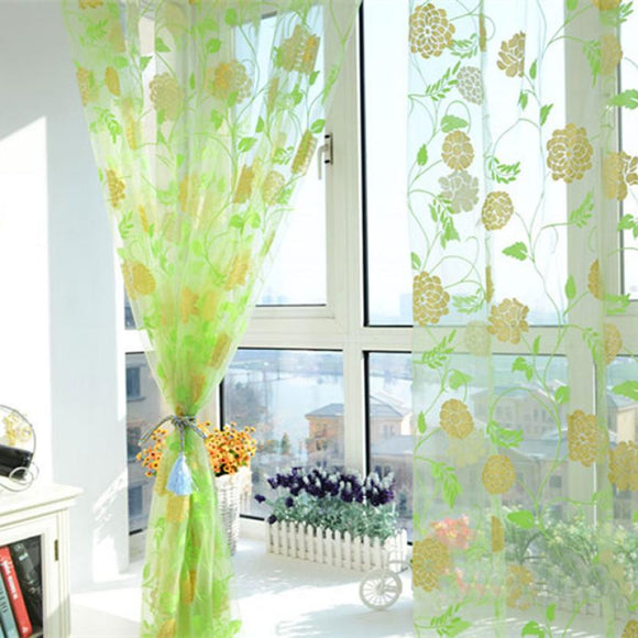 Super Deal Hot Sales!Warm Printing Curtain Floral Screens Bedroom Home Curtain 200X100cm XT - gaudely