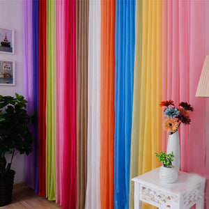 Super Deal 2016 Solid Color 200x100cm Ready Made Sheer Curtain Living Room Window Curtain XT - gaudely