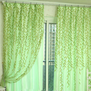 Super Deal Willow Tulle Door Window Curtain Drape Panel Sheer Scarf Valances 100X200cm XT - gaudely