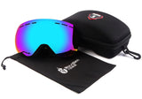 Professional double anti-fog lens White Reflective Outdoor Protection Sunglasses Hiking Surfing Riding Biker Motocycle glasses - gaudely