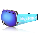 Professional double anti-fog lens White Reflective Outdoor Protection Sunglasses Hiking Surfing Riding Biker Motocycle glasses - gaudely