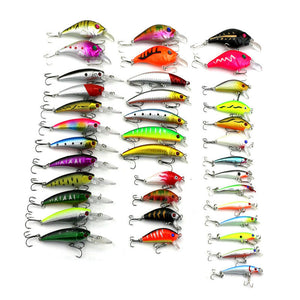 37 Styles Minnow Fishing Lure Crank Lures Popper Mixed Fishing Bait Segment Swimbait Crankbait Hard Bait 3D Eyes Peche Pesca - gaudely