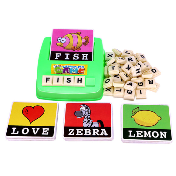 Alphabet Letters Figure Spelling Games Cards English Word Puzzle Children's Educational Literacy Fun Early Learning Toys Random - gaudely