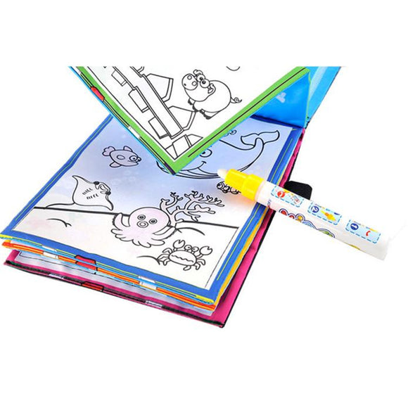 Coloring Book Kids Animals Painting Magic Water Drawing Book +1 Magic Pen Children Water Coloring Book Water Drawing Book Doodle - gaudely