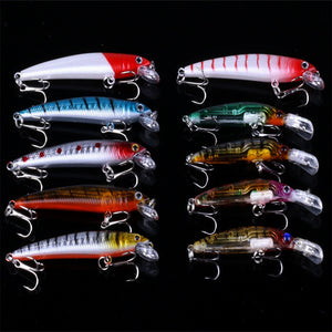 56pcs/lot Fishing Lures Set Mixed Different Model Hard Baits Artificial Lifelike Bass Crankbait Fishing Tackle Wholesale #EW - gaudely