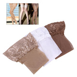 3 Pairs Anti-skid Silicone Thigh High Stockings Sexy Lace Trimming Top Lingerie Leg Stocking Socks - gaudely