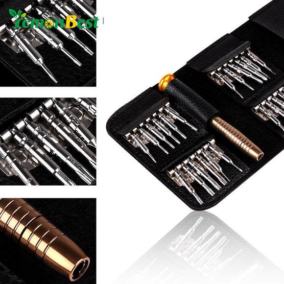 25 in 1 Torx Screwdriver Set Repair Tool for iPhone Cellphone Tablet PC Camera Watch Five-star/Y/Cross/Flat/Point - gaudely