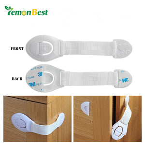 5pcs Baby Child Safety Locks Household Cabinet Toilet Refrigerator Drawer Strap Lock - gaudely