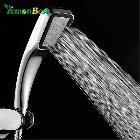 Lemonbest 300 Holes Pressurized Water Saving Shower Head ABS With Chrome Plated Bathroom Hand Shower Water Booster Showerhead - gaudely