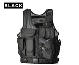 Military Tactical Vest Army Hunting Molle Airsoft Vest Outdoor Body Armor Swat Combat Painball Black Vest for Men - gaudely