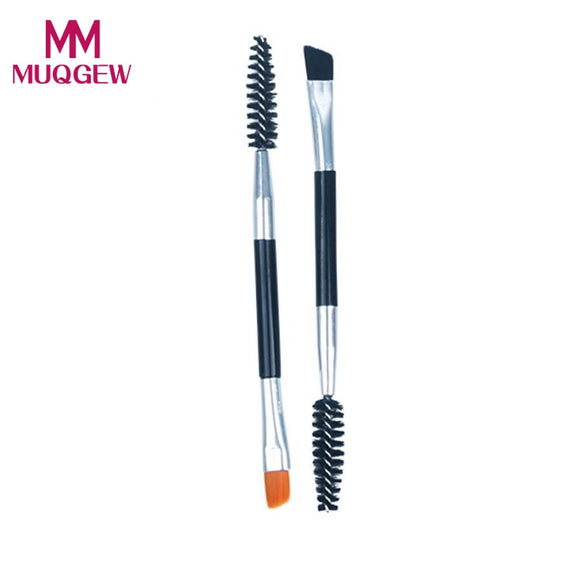 Women Makeup Double-headed Inclined Eyebrow Brush Eyelashes Volume Tool  for Daily or Professional Makeup pincel maquiagem QH - gaudely