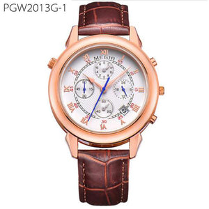 Original Military Watch Men Quartz Wristwatch Clock Genuine Leather Bracelet Roman Dial Classic Watches - gaudely