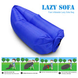 Fast Inflatable Lazy Sofa Bag Laybag Sleeping Bag Air Sleep Camping Bed Portable Nylon Beach Bed - gaudely