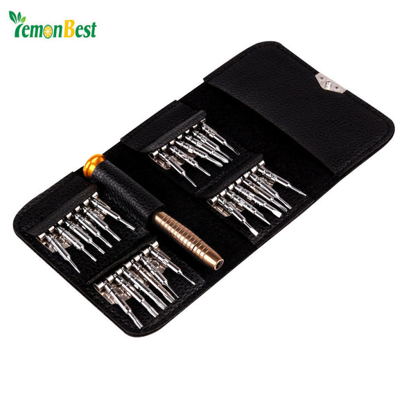 Lemonbest 25 in 1 Torx Screwdriver Set Repair Tool for iPhone Cellphone Tablet PC Camera Watch Five-star/Y/Cross/Flat/Point - gaudely