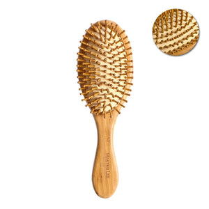 Natural Bamboo Anti-Static Wooden Bristles Massage Scalp Comb Hair Brushes Hair Care Wood Beard Comb Nursing Scalp Hair Comb - gaudely