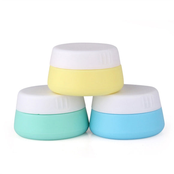 3pcs 20ml Silicone Cosmetic Containers Cream Jar with Sealed Lids  for Home and Outdoor - gaudely