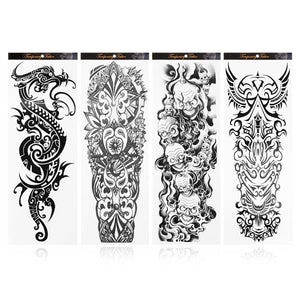 Rosenice 4 Sheets Temporary Tattoo Sticker Arm Fake Tattoos Long Lasting for Women Men Body Decoration - gaudely