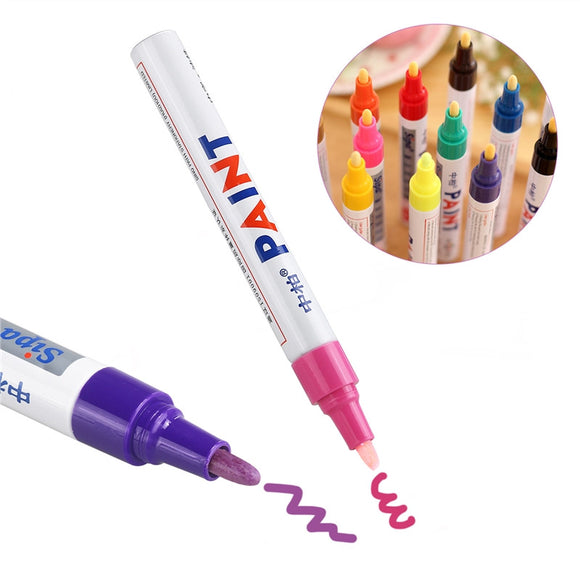 NUOLUX 12 Colors Waterproof Fine Paint Oil Based Art Marker Pen - gaudely