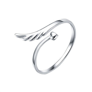 Lady Angle Wing Style Adjustable Finger Ring - gaudely