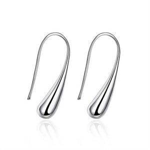 Sterling Silver Plated Thread Drop Earrings Teardrop Back Earrings - gaudely