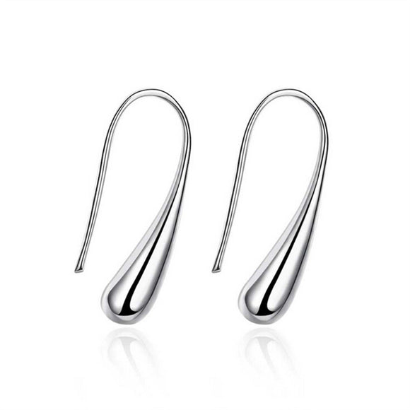 Sterling Silver Plated Thread Drop Earrings Teardrop Back Earrings - gaudely