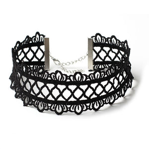 Fashion Lace Tattoo Choker Collar Necklace Chain - gaudely