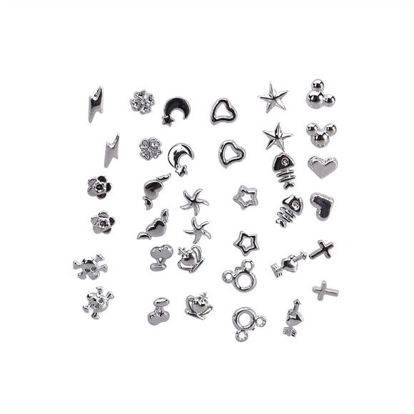 18 Pair of Mixed Styles Silver Earrings Ear Studs - gaudely