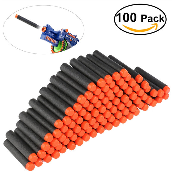 NUOLUX 100pcs 7.2cm Foam Darts for Nerf N-strike Elite Series Blasters Toy Gun - gaudely