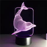 3D Lamp LED Visual Light Effect Touch Switch & Remote Control Colors Changing Night Light - gaudely