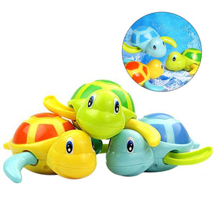 3 Pcs Baby Bath Time Fun Turtle Plastic Bathtub Toys - gaudely